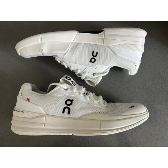 On THE ROGER Pro Undyed-White / Black Men's Tennis Shoes Roger Federer Size 12.5 - Picture 10 of 12